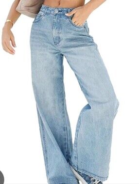 SO Super High-Rise Wide Leg Jeans Size (11) 30"  Waist